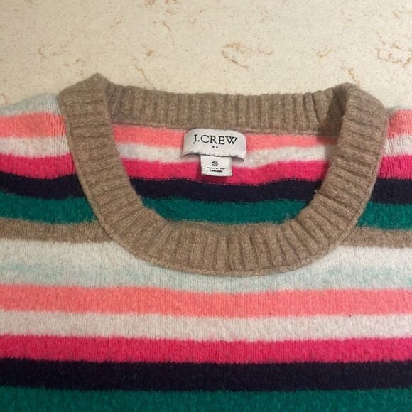 J.Crew striped holiday sweater SZ small wool blend - Picture 2 of 9